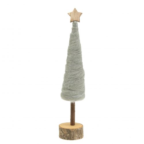 Floristik24 Decoratieve bomen gemaakt van natuurlijk vilt, wit 33cm 3st
