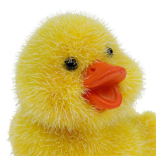 Floristik24 Decoratiefiguur eendjes 7,5cm geel 1st