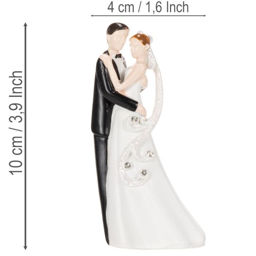 Decoratief beeldje van een bruidspaar, 10,5 cm | Floristik24.nl