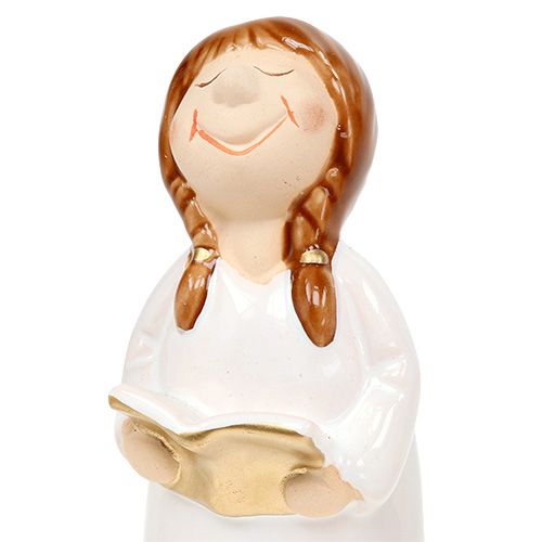Floristik24 Deco figuur kinderkoor 11-12.5cm wit 6st
