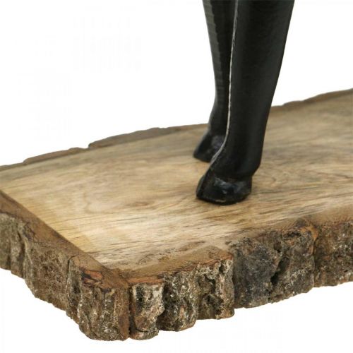 Artikel Deco Hert Deco Rendier Metaal Hout Zwart H25cm