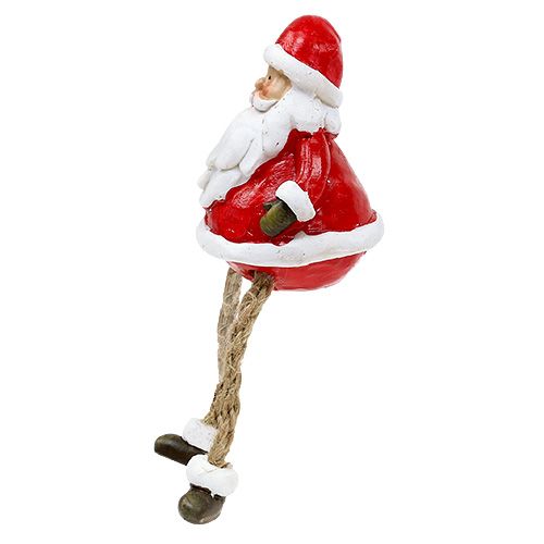 Floristik24 Decoratiefiguur Kerstman zittend 6.5cm L10cm 4st