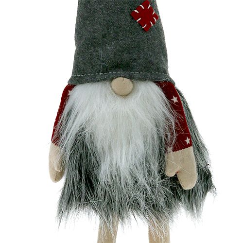 Floristik24 Deco figuur elf 37cm rood-grijs
