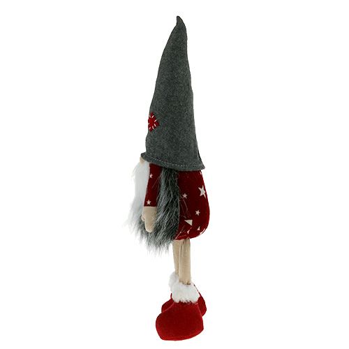 Floristik24 Deco figuur elf 37cm rood-grijs