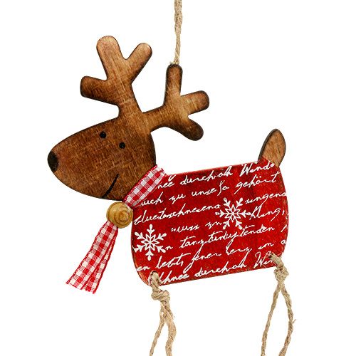 Floristik24 Decoratief figuur voor het hangen van elanden 18cm 6st