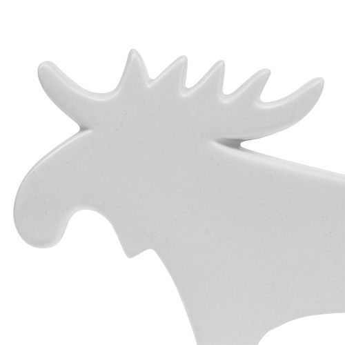 Floristik24 Decoratiefiguur eland keramiek wit 18.5cm 1st