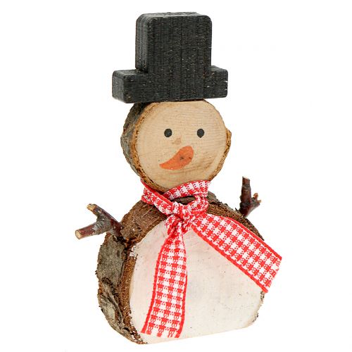 Artikel Deco figuur sneeuwpop hout 10cm 9 st