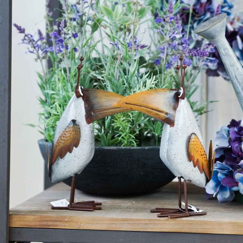 Floristik24 Decoratiefiguur, metalen vogel, raaf, metalen decoratie 43cm