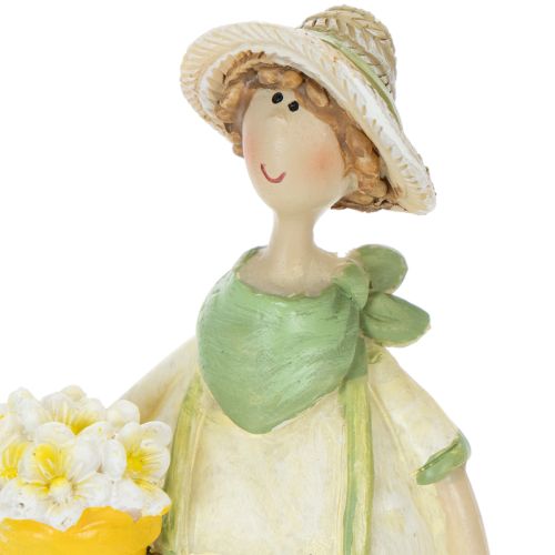 Decoratieve tuinmanfiguurtjes, tafeldecoratie, zomer, groen/geel, 16,5 x 5,5 cm, 2 stuks | Floristik24.nl