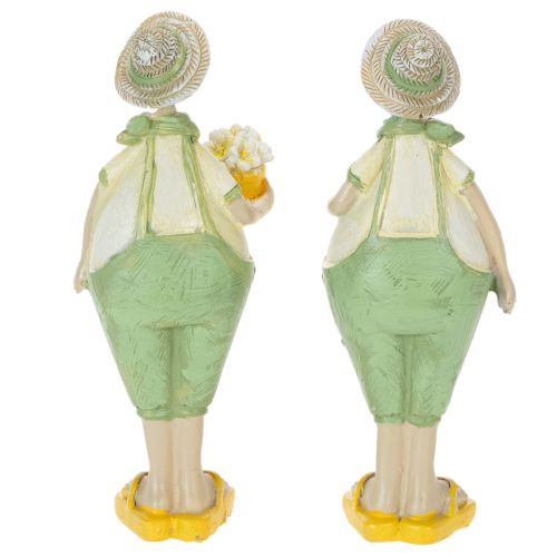 Decoratieve tuinmanfiguurtjes, tafeldecoratie, zomer, groen/geel, 16,5 x 5,5 cm, 2 stuks | Floristik24.nl