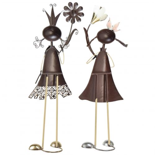 Artikel Decoratieve figuren balkondecoratie metalen meisjesfiguren 56/57cm 2st