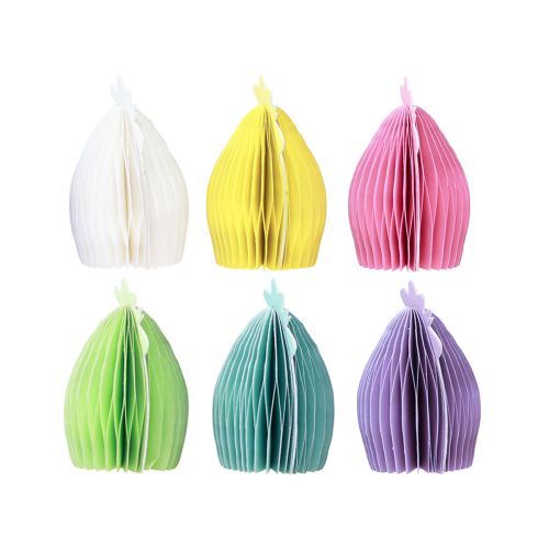 Artikel Decoratieve figuren honingraatpapier kippen gekleurd 7,5×4,5×8cm 6st
