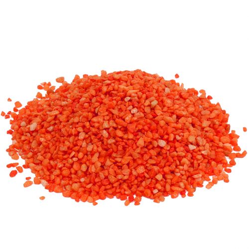 Floristik24 Decoratiekorrels oranje sierstenen 2mm - 3mm 2kg