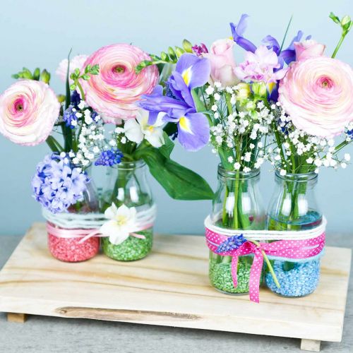 Floristik24 Decoratiekorrels roze sierstenen 2mm - 3mm 2kg