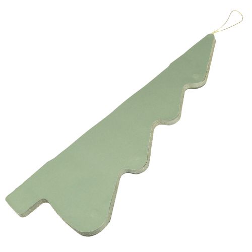 Artikel Decoratieve hanger papierboom Kerst mint zilver H40cm 2st