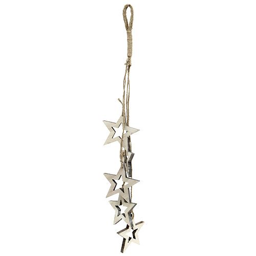 Floristik24 Decoratieve ster 50 cm wit gewassen 1 st