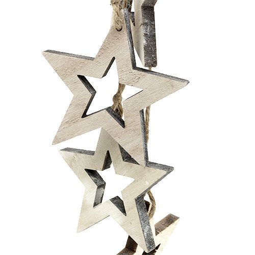 Floristik24 Decoratieve ster 50 cm wit gewassen 1 st