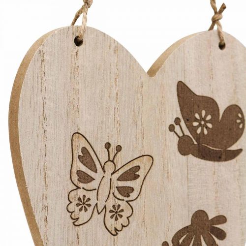 Artikel Deco hanger hout deco hart vlinder deco 13,5x20cm 6st