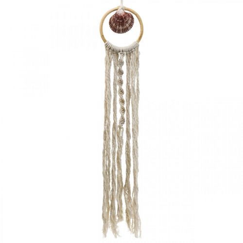 Decoratieve hanger maritiem, schelpenhanger macrame decoratie 45×11,5cm