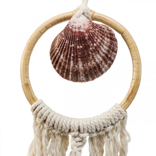 Artikel Decoratieve hanger maritiem, schelpenhanger macrame decoratie 45×11,5cm