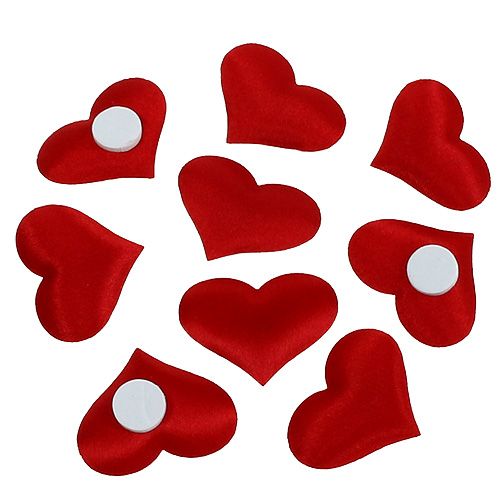 Floristik24 Decoratieve hartjes rood 27mm x 32mm 100st