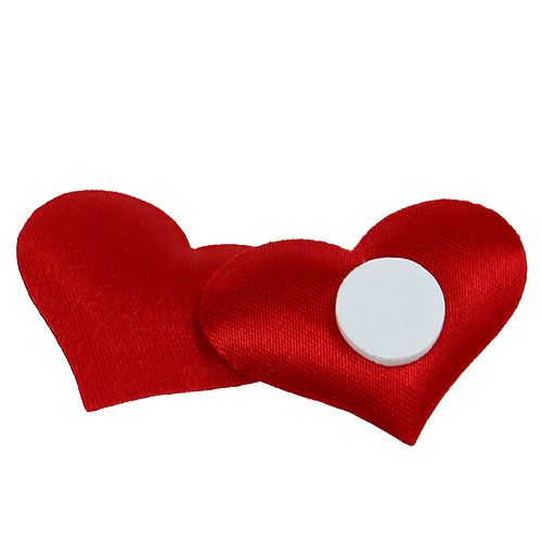 Floristik24 Decoratieve hartjes rood 27mm x 32mm 100st