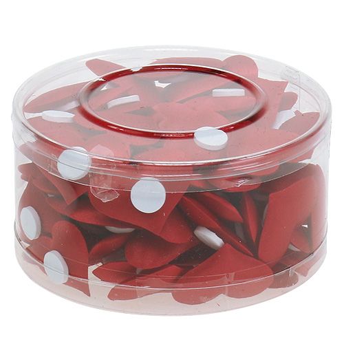 Floristik24 Decoratieve hartjes rood 27mm x 32mm 100st