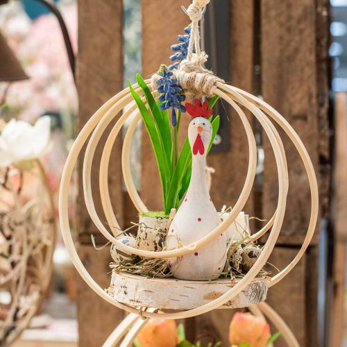 Floristik24 Decoratief kippenhout wit decoratief figuur Pasen Ø5cm H15cm 2st