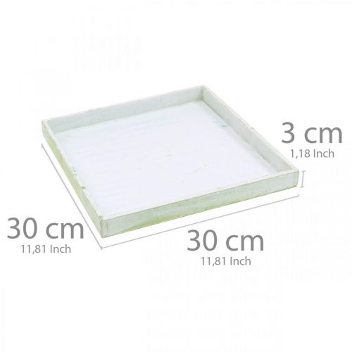 Floristik24 Plantentray, houten schaal, onderzetter 30×30cm