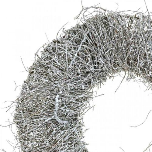 Floristik24 Decoratieve krans natuur, wijnstokkrans, naturel krans Ø25cm wit