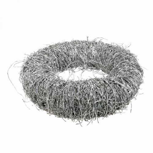 Floristik24 Decoratieve krans natuur, wijnstokkrans, naturel krans Ø35cm wit