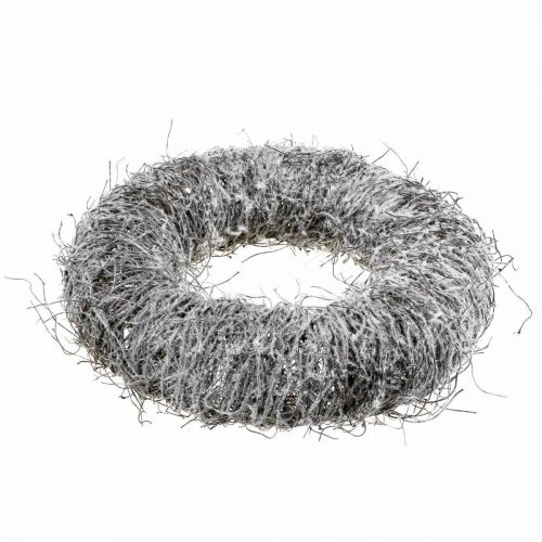 Floristik24 Decoratieve krans natuur, wijnstokkrans, naturel krans Ø45cm gesneeuwd
