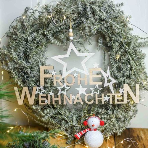 Artikel Decoratieve lariks krans kunstnaaldkrans besneeuwd wit grijs Ø32cm