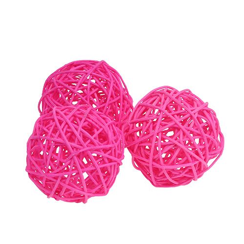 Floristik24 Decoratieve ballen roze Ø7cm 18st