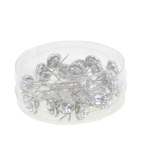 Floristik24 Decoratieve naalden diamantnaald Ø14mm L6cm 24 st