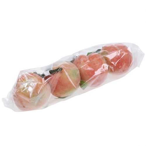 Floristik24 Deco fruit perzik roze Ø8cm L10cm 4st