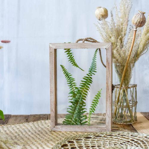 Floristik24 Decoratief frame met holte, herbarium om op te hangen, doe-het-zelf houten decoratie 29×20cm