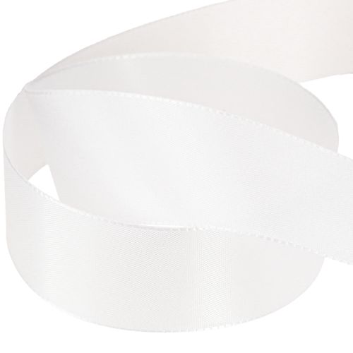 Artikel Decoratief lint cadeaulint wit polyester 40mm 50m