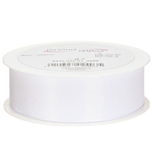 Artikel Decoratief lint cadeaulint wit polyester 40mm 50m