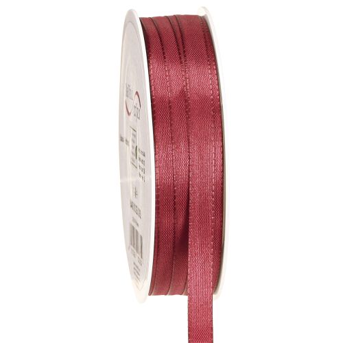 Artikel Decoratief lint smal taftlint Bordeaux 10mm 50m