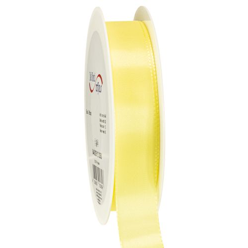 Decoratief lint taft lint cadeau lint lichtgeel 25mm 50m