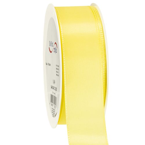 Decoratief lint taft lint cadeau lint lichtgeel 40mm 50m