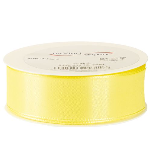 Artikel Decoratief lint taft lint cadeau lint lichtgeel 40mm 50m