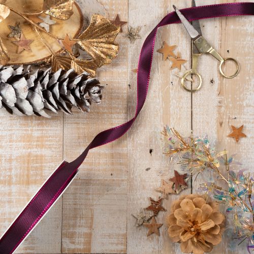 Artikel Smal taftlint voor creatieve decoraties, 15 mm breed, 50 m lang