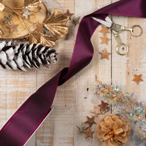Artikel Cadeaulint, taftlint voor kerstcadeaus, 40 mm, 50 m