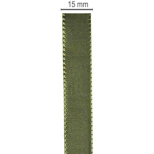 Cadeaulint met geweven rand, taftlint voor knutselprojecten, 15 mm breed, 50 m lang | Floristik24.nl