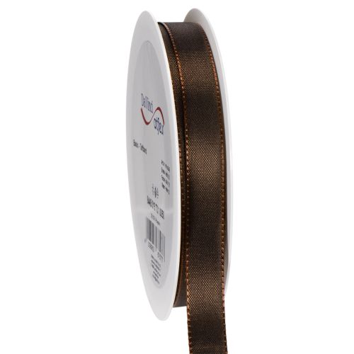 Bruin taft cadeaulint voor feestelijke decoratie, 15 mm breed, 10 m lang kopen | Floristik24.nl