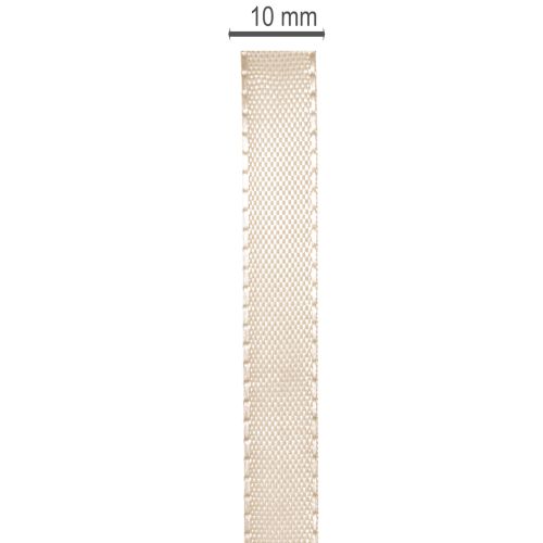 Smal beige cadeaulint, fijn lint voor verpakkingen, 10 mm breed, 50 m lang | Floristik24.nl