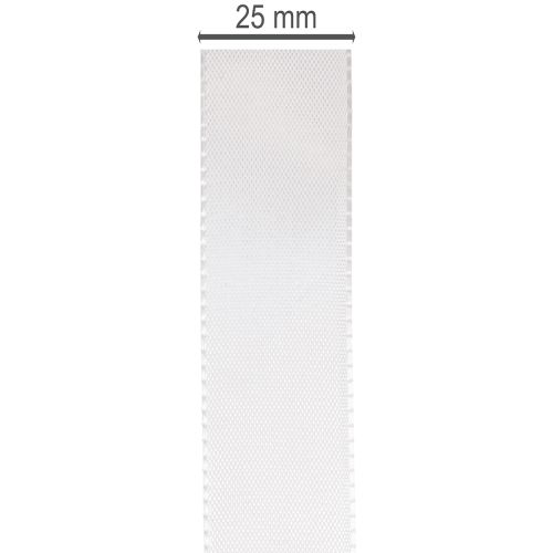 Decoratief taftlint, wit, 25 mm breed, 50 m lang | Floristik24.nl