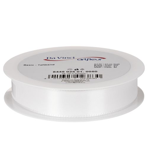Decoratief taftlint, wit, 25